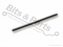 Headerpins male 40 pins metaal recht zwart